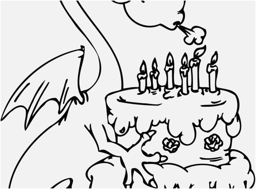 Happy Birthday Coloring Pages Free Shoot Dragon With Happy 827x609 Happy Birthday Coloring Pages Free Shoot Dragon With Happy