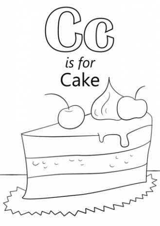 Letter C Is For Cake Coloring Page Free Printable . @ Just Coloring 329x465 Letter C Is For Cake Coloring Page Free Printable . @ Just Coloring