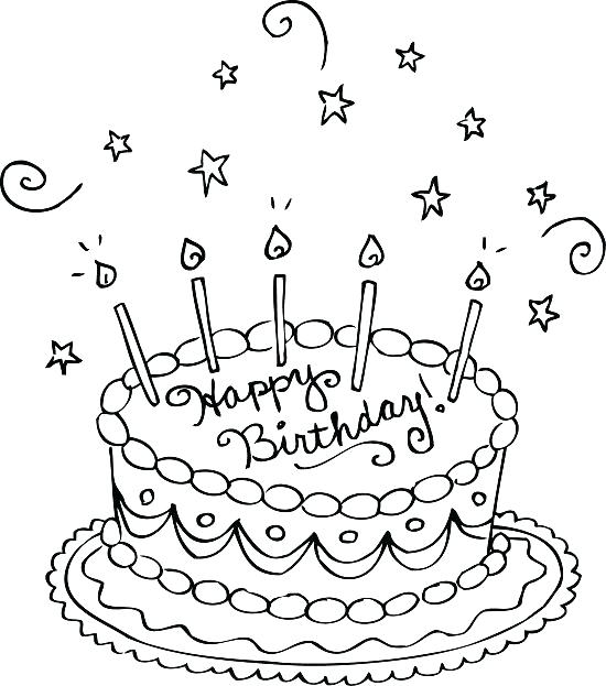 Birthday Cake Coloring Pages Cake Coloring Pages Birthday Cake 550x623 Birthday Cake Coloring Pages Cake Coloring Pages Birthday Cake