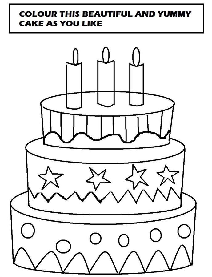 689x900 Cake Coloring Pages