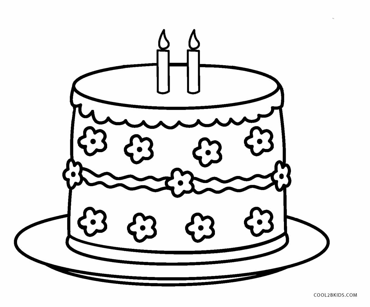 1212x1003 Free Printable Birthday Cake Coloring Pages For Kids Cool2bkids