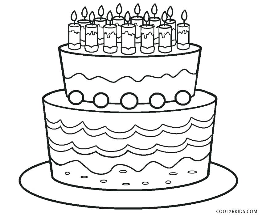 Cake Printable Coloring Pages at GetColorings.com | Free printable ...