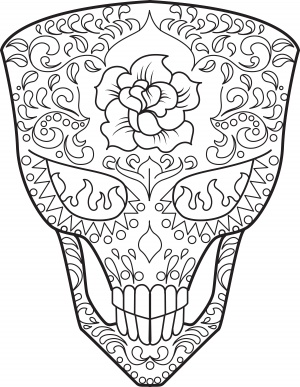 300x387 Subject Pronouns Free Poster Mexican Celebrations, Sugar Skulls