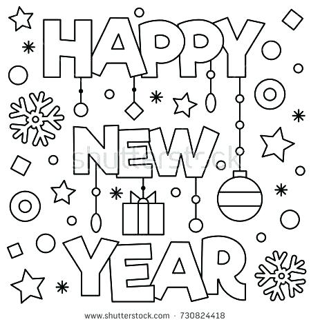 New Year Coloring Page New Years Coloring Pages Happy New Year 450x470 New Year Coloring Page New Years Coloring Pages Happy New Year