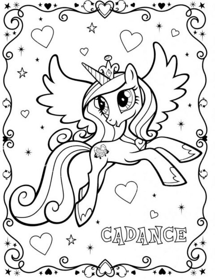 Beautiful Alicorn Princess Cadence Coloring Pages Fun Coloring 695x900 Beautiful Alicorn Princess Cadence Coloring Pages Fun Coloring