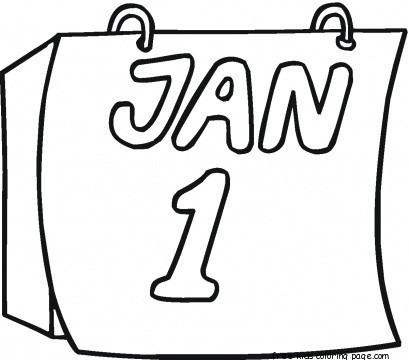 Printable New Year Calendar Coloring Page For Kidsfree Printable 409x360 Printable New Year Calendar Coloring Page For Kidsfree Printable