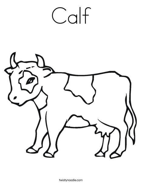 Calf Coloring Page 468x605 Calf Coloring Page