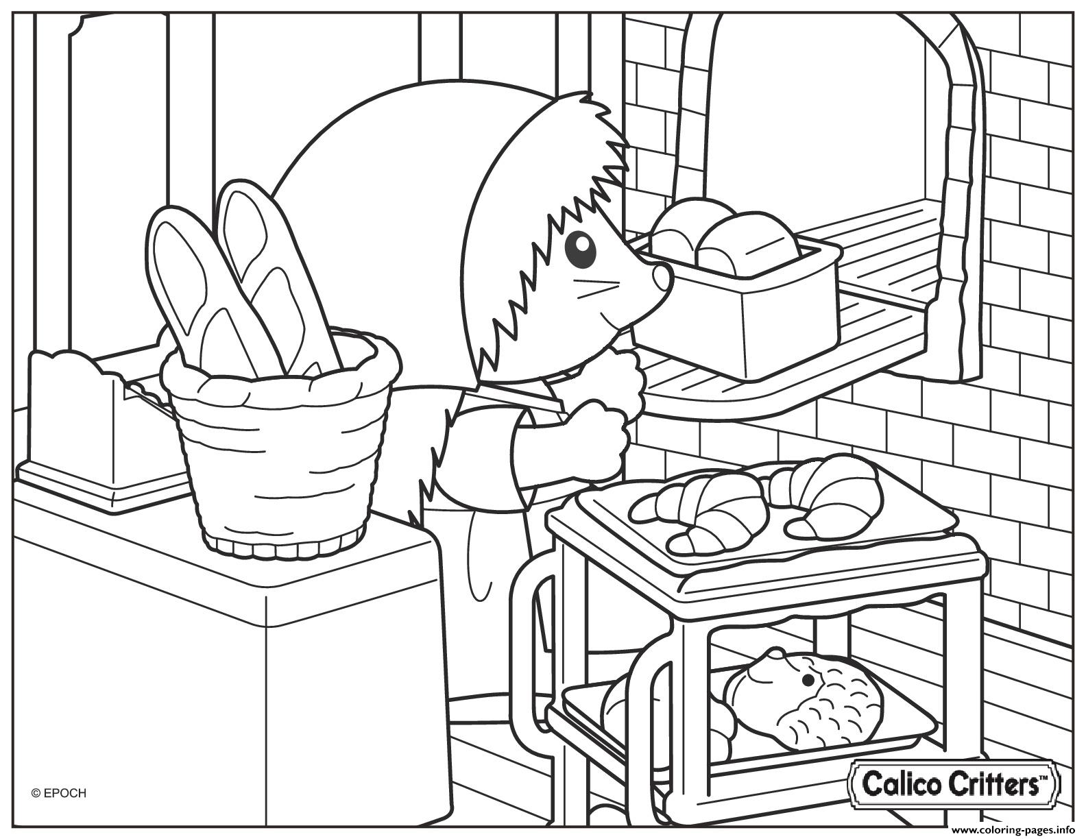 Calico Critters Cooking Croissant Bread Coloring Pages Printable 1584x1224 Calico Critters Cooking Croissant Bread Coloring Pages Printable