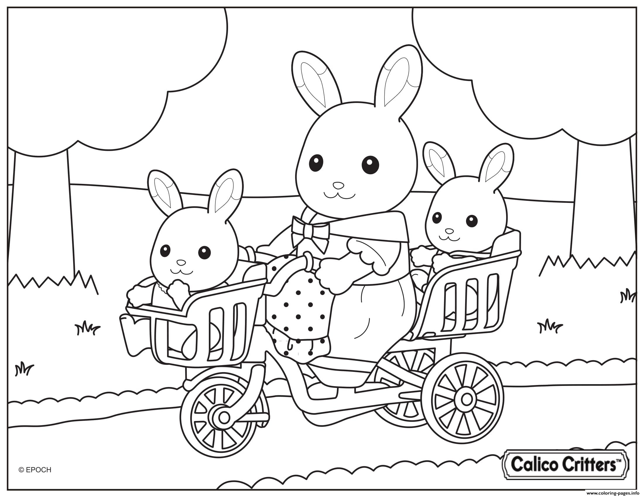 Calico Critters With Babies Bike Coloring Pages Printable 2200x1700 Calico Critters With Babies Bike Coloring Pages Printable