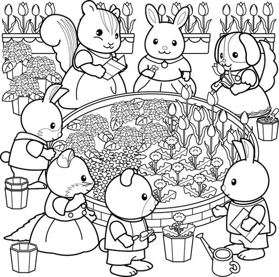 Sylvanian Families, Colouring Pages And Families 564x559 Sylvanian Families, Colouring Pages And Families