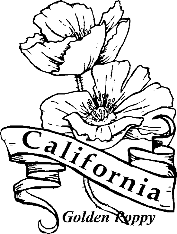 Poppy Coloring Pages 585x774 Poppy Coloring Pages