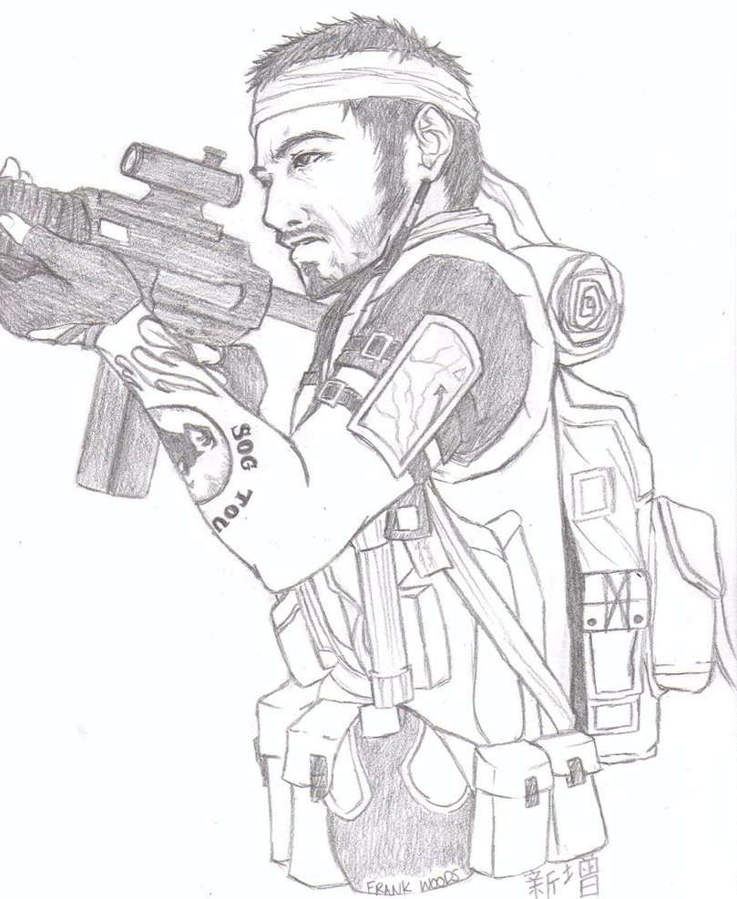 Black Ops Frank Woods Sketch By Star Mii On Throughout 809x987 Black Ops Frank Woods Sketch By Star Mii On Throughout