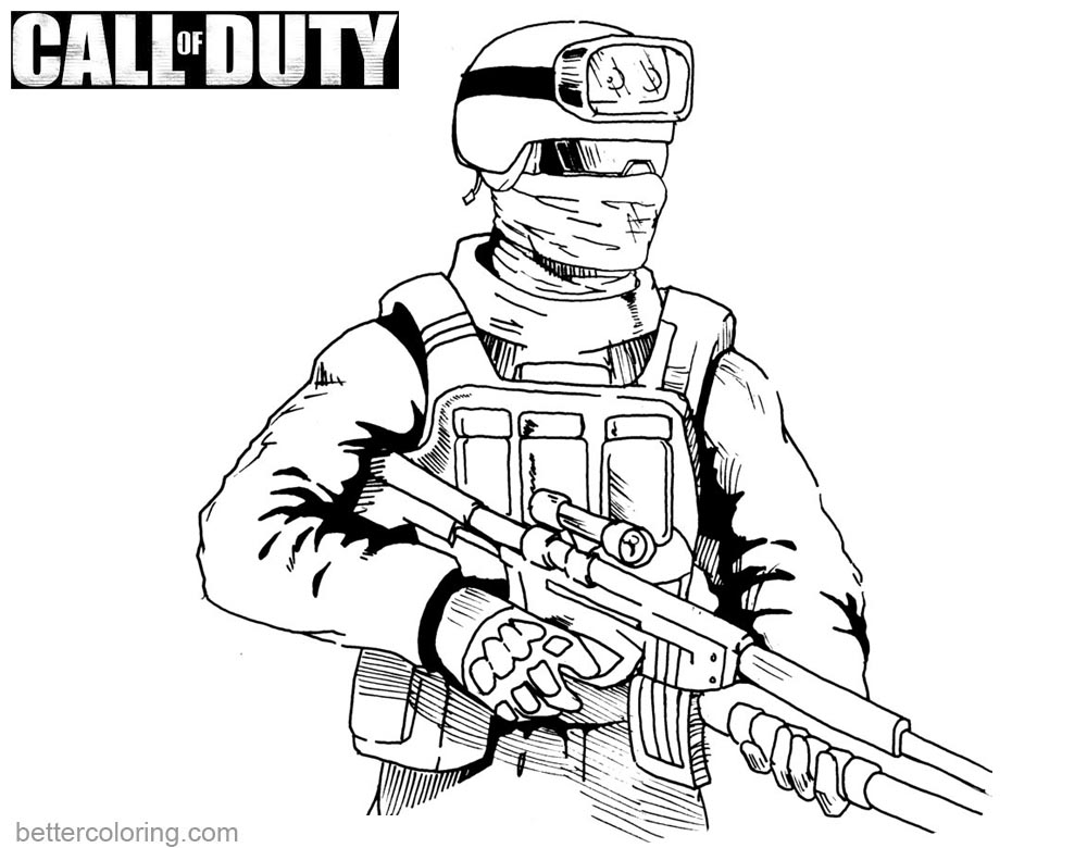 1000x780 Call Of Duty Coloring Pages Drawing By Danboy0812