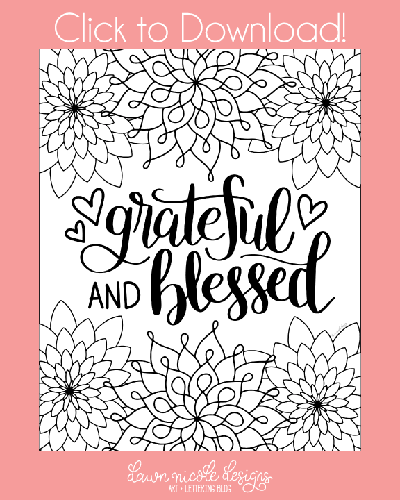Grateful And Blessed Free Coloring Page Free Coloring, Dawn 576x720 Grateful And Blessed Free Coloring Page Free Coloring, Dawn