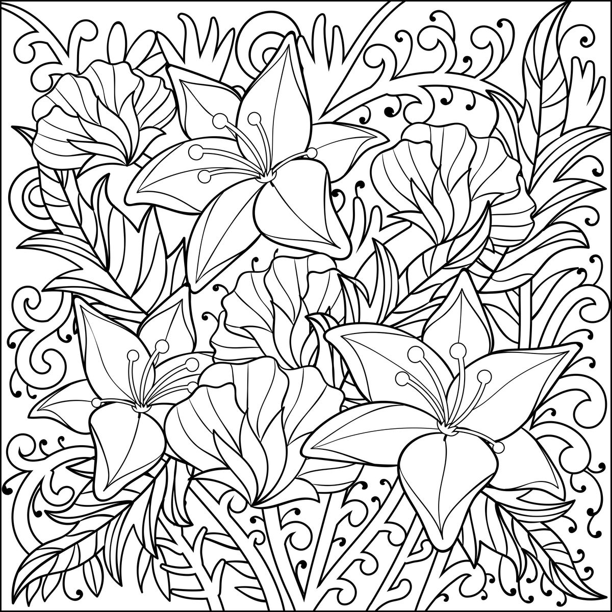1200x1200 5 Weekly Printable Coloring Pages For Adults