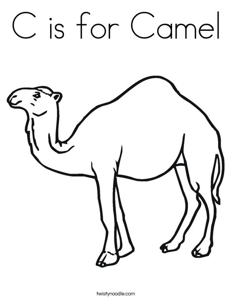 468x605 C Is For Camel Coloring Page
