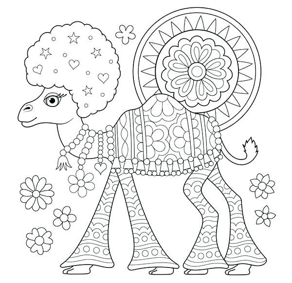 600x582 Camel Coloring Pages Camel Coloring Page For Kids Cartoon Camel