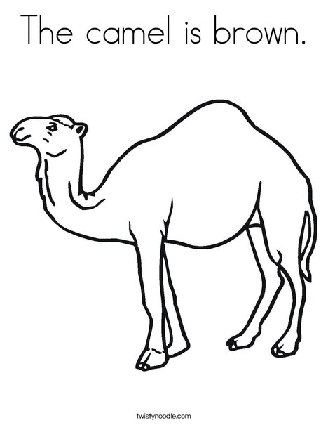 The Camel Is Brown Coloring Page 468x605 The Camel Is Brown Coloring Page
