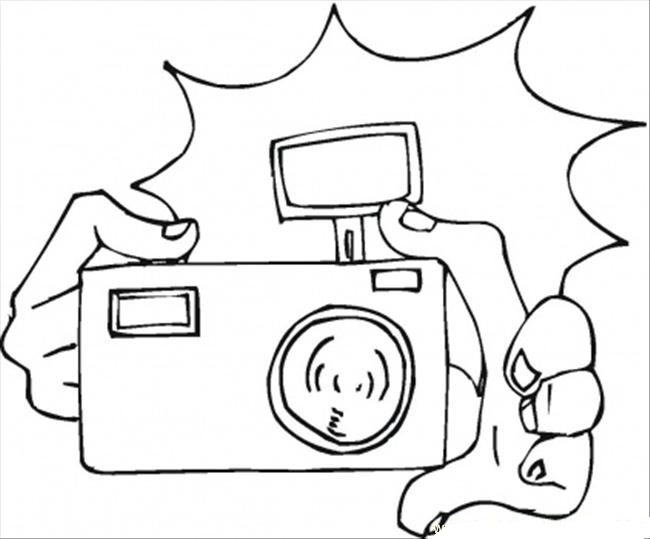 650x539 Flashing Camera Coloring Page Boys Pages