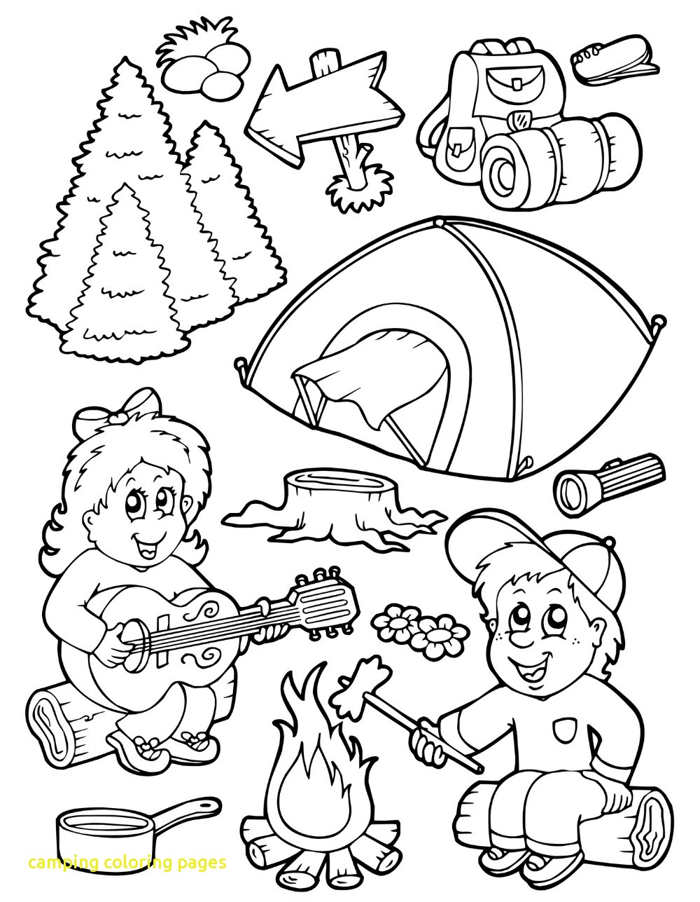 1000x1287 Camping Coloring Pages With 20 Camping Coloring Pages Free Camping