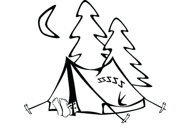 Camping Coloring Pages Camping Coloring Page Tent Coloring Page 600x434 Camping Coloring Pages Camping Coloring Page Tent Coloring Page