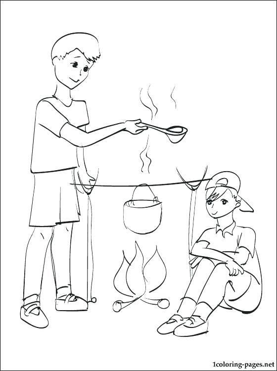 Camping Coloring Pictures For Preschoolers Pages To Print 560x750 Camping Coloring Pictures For Preschoolers Pages To Print