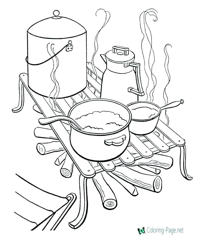 Camping Coloring Pages 670x820 Camping Coloring Pages