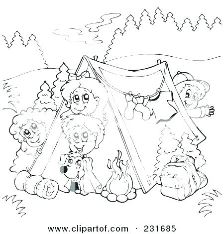 450x470 Camping Coloring Pages Printable To Print Page Sh