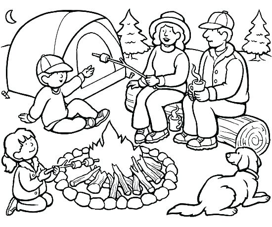 550x458 Camping Colouring Pages Camping Coloring Page Camping Coloring