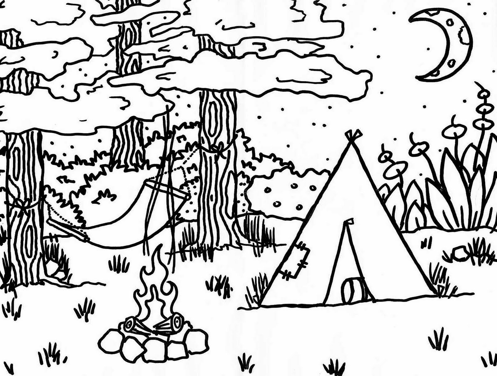 1600x1210 Printable Camping Coloring Pages Download Free Coloring Sheets
