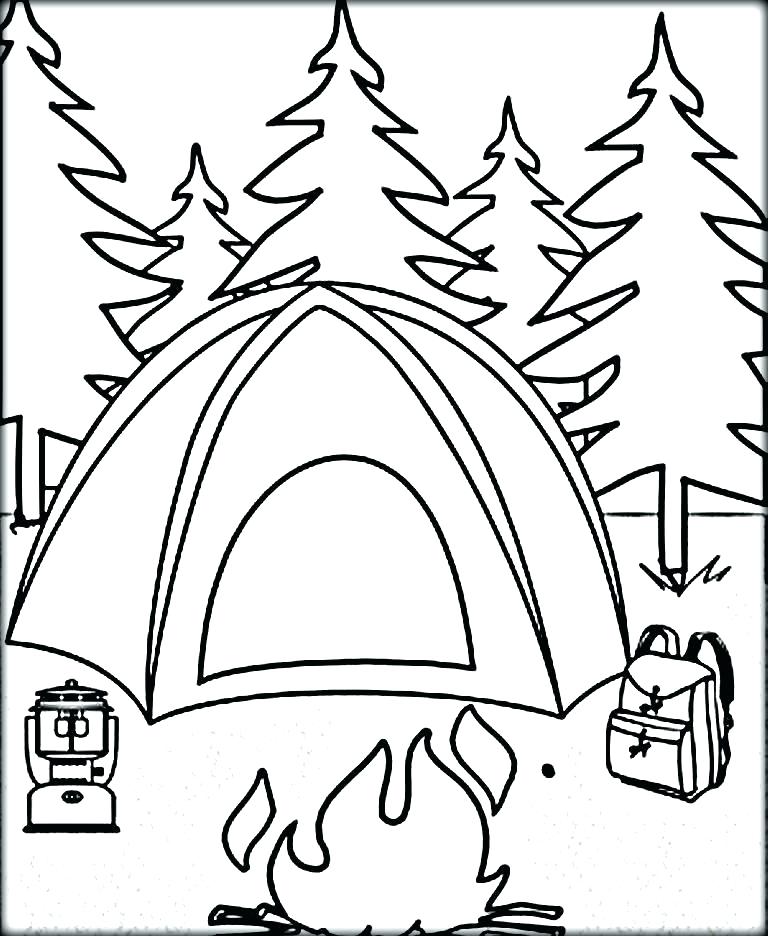768x936 Camping Coloring Pages To Print