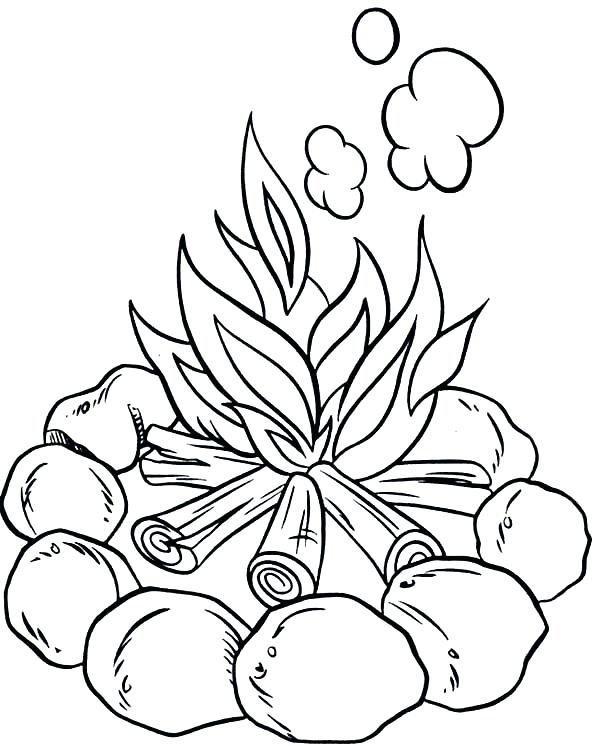 Camping Coloring Pages Make Campfire When Camping Coloring Page 600x746 Camping Coloring Pages Make Campfire When Camping Coloring Page
