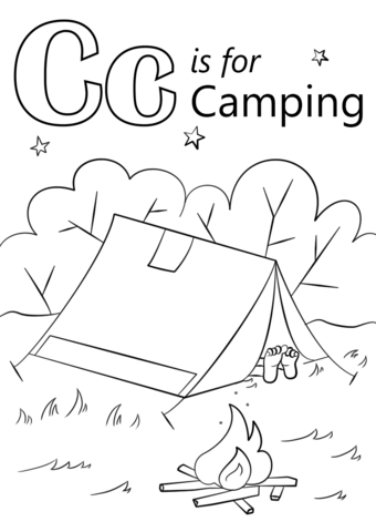 Camping Coloring Sheets For Kids Printable Coloring Page 340x480 Camping Coloring Sheets For Kids Printable Coloring Page