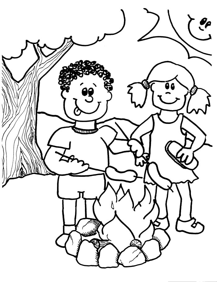 Camping Coloring Pages Printable For Kids 700x906 Camping Coloring Pages Printable For Kids