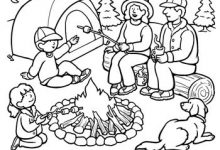 Camping Coloring Pages 220x150 Camping Coloring Pages