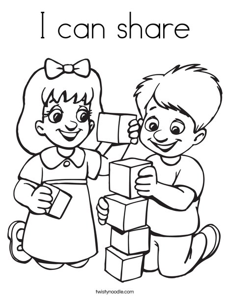 I Can Share Coloring Page 468x605 I Can Share Coloring Page