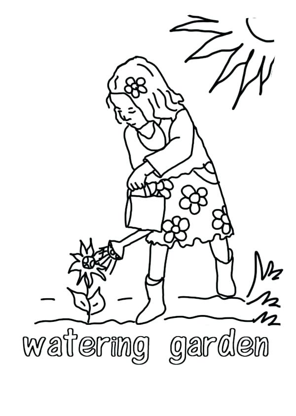 Plants Coloring Page Growing Plants Watering Can Coloring Page 600x844 Plants Coloring Page Growing Plants Watering Can Coloring Page