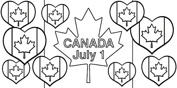 Canada Day Full Of Love Coloring Pages 600x300 Canada Day Full Of Love Coloring Pages