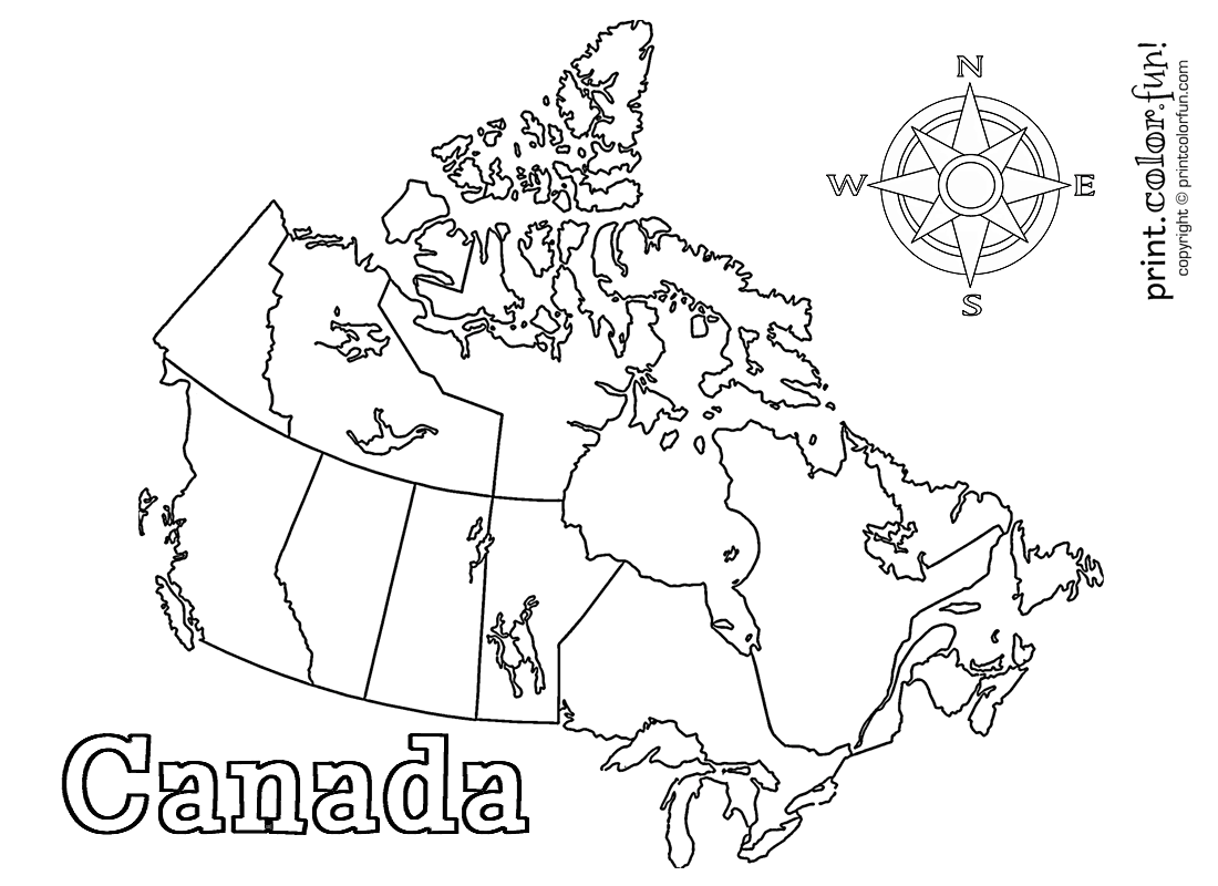 Canada Map Coloring Page Printable 1100x800 Canada Map Coloring Page Printable