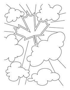 236x303 Canadian Flag Coloring Page