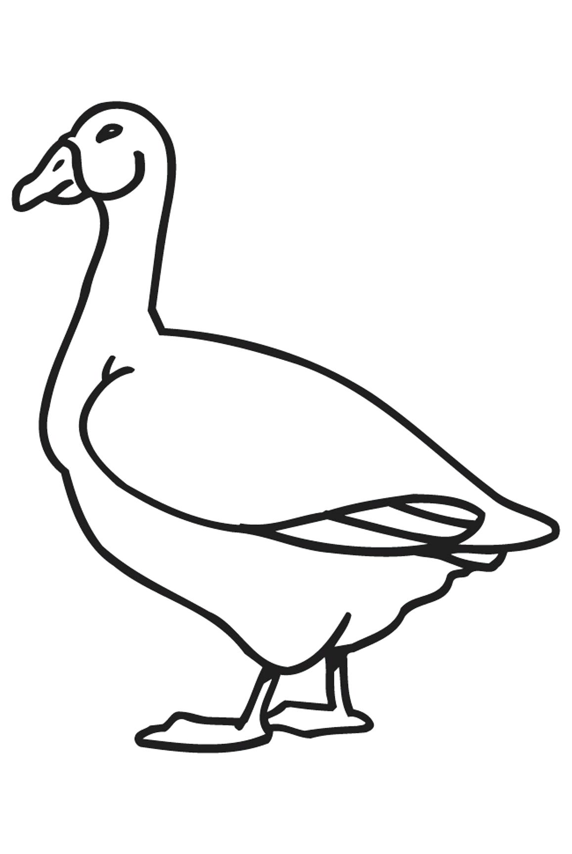 1157x1727 Coloring Page ~ Goose Coloring Page Printable Animal Pages Free