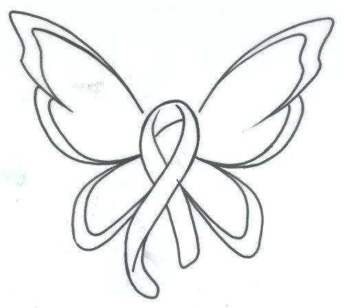Breast Cancer Ribbon Coloring Pages Butterfly Ribbon 7 Breast 500x448 Breast Cancer Ribbon Coloring Pages Butterfly Ribbon 7 Breast