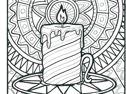 440x330 Candle Coloring Pages Candle On Light On Coloring Page Advent