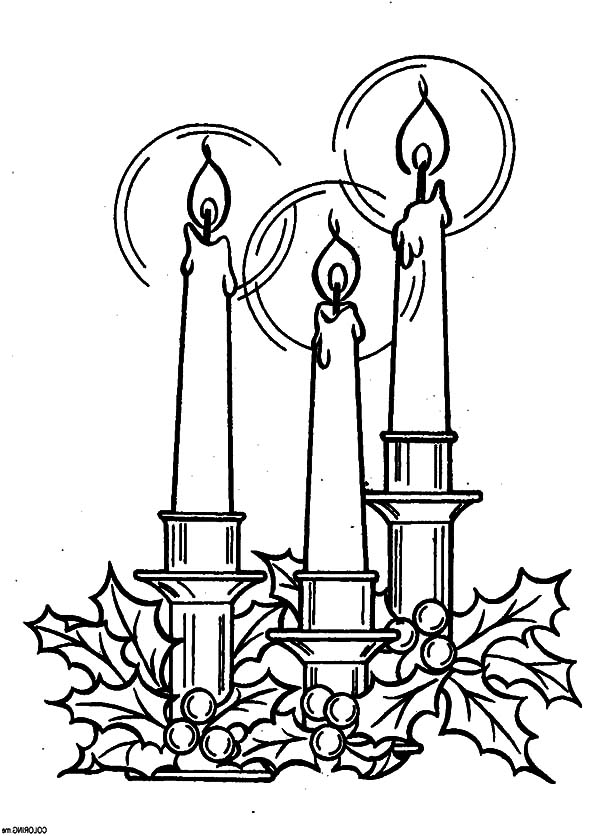 600x836 The Star Of Bethlehem Christmas Candle Coloring Pages