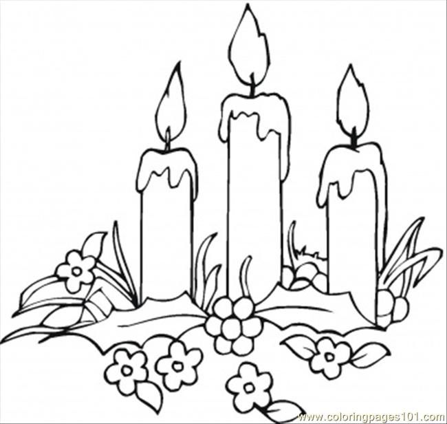 650x616 Images Of Candles Coloring Pages