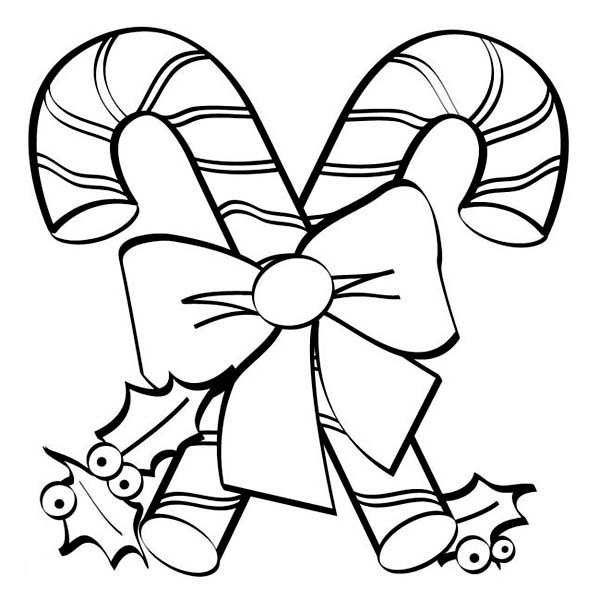 600x600 Christmas Candy Cane Coloring Pages Printable
