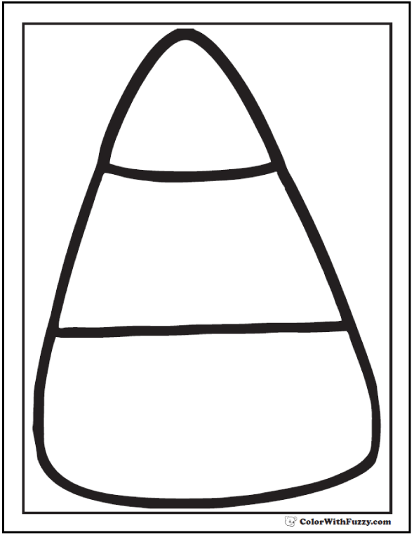 Candy Corn Coloring Page 590x762 Candy Corn Coloring Page