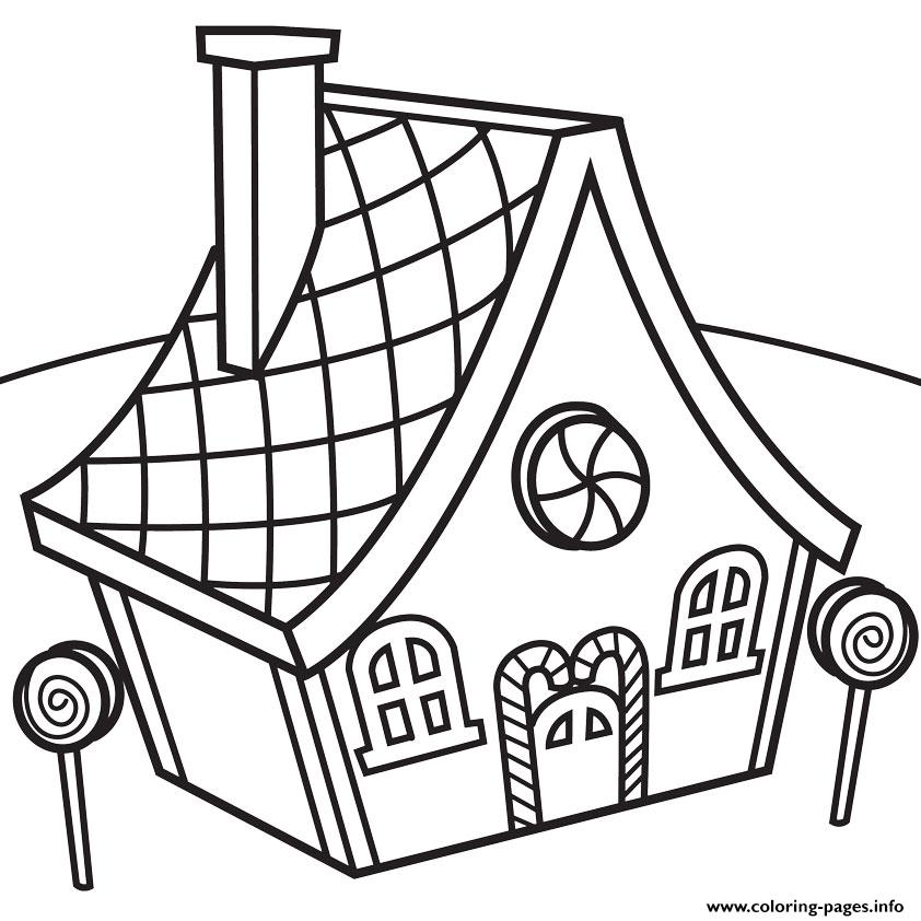 Candy House Coloring Pages Printable 842x842 Candy House Coloring Pages Printable