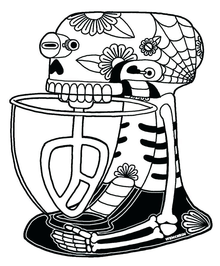 Sugar Skull Coloring Page Icontent 736x888 Sugar Skull Coloring Page Icontent