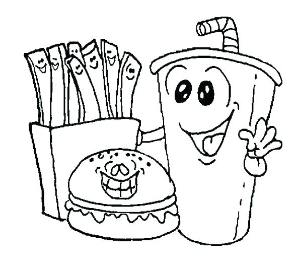 592x536 Junk Food Colouring Sheets Coloring Pages Can Cause Many Illness